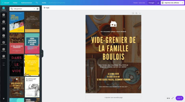 affiche coloree pour vide maison