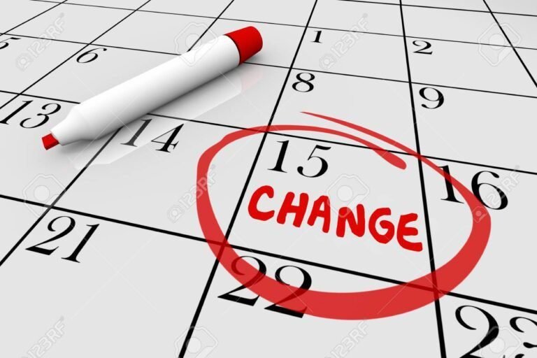 calendrier avec une date qui change