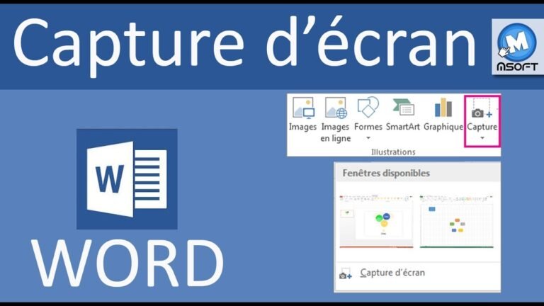 capture decran de word en action