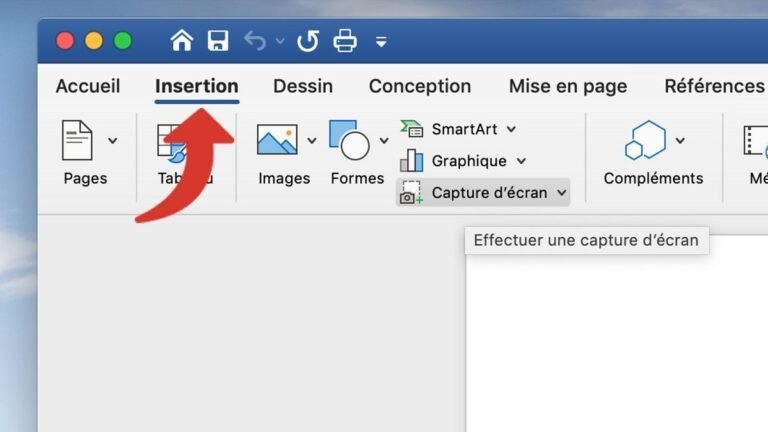capture decran dun document word ouvert