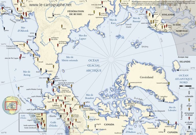 carte des langues anciennes du monde