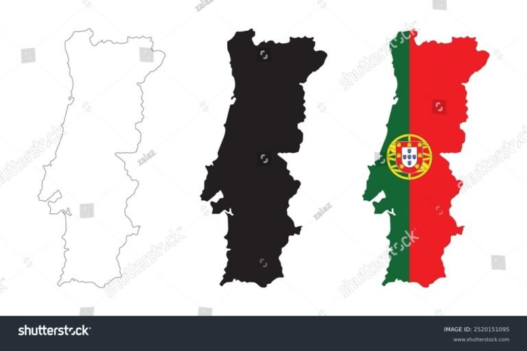 carte du portugal avec des icones demplois