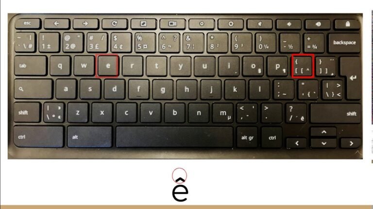 clavier avec accent circonflexe en action