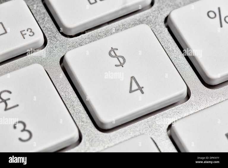 clavier avec symbole dollar mis en evidence