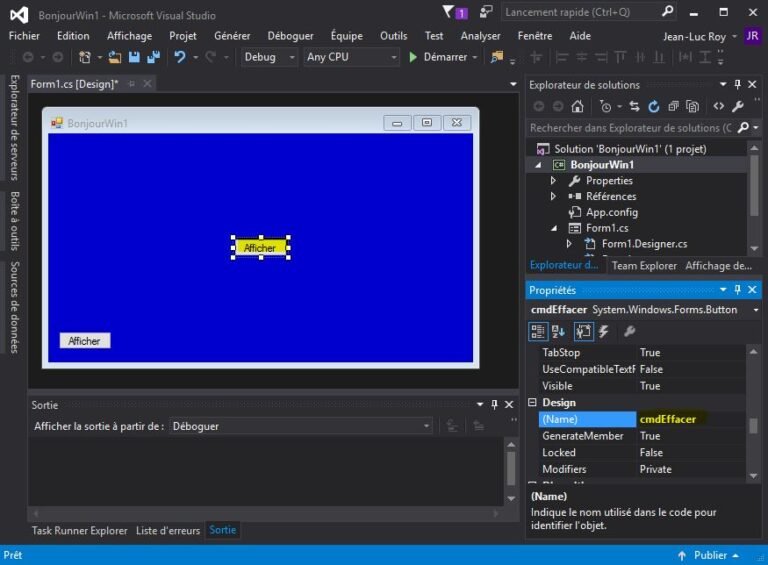 comparaison des interfaces de visual studio