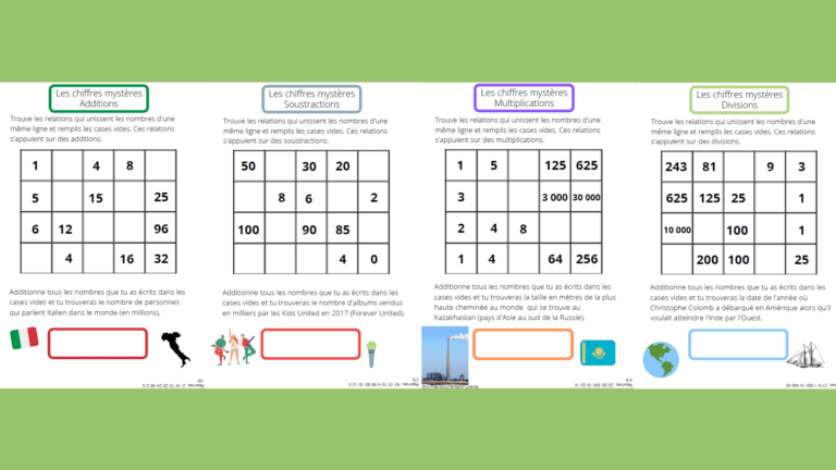des chiffres et des operations mathematiques