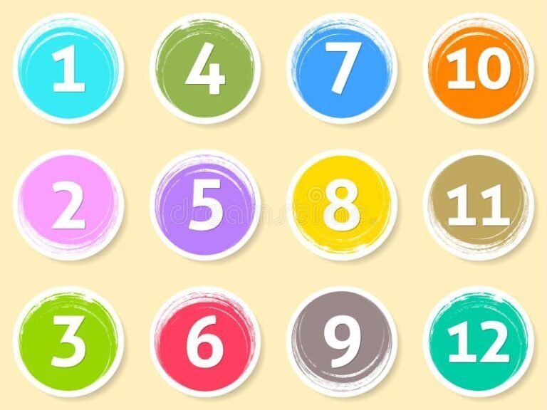 douze mois colores en cercle