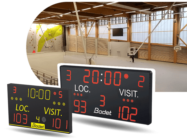 ecran dordinateur avec resultats sportifs affiches