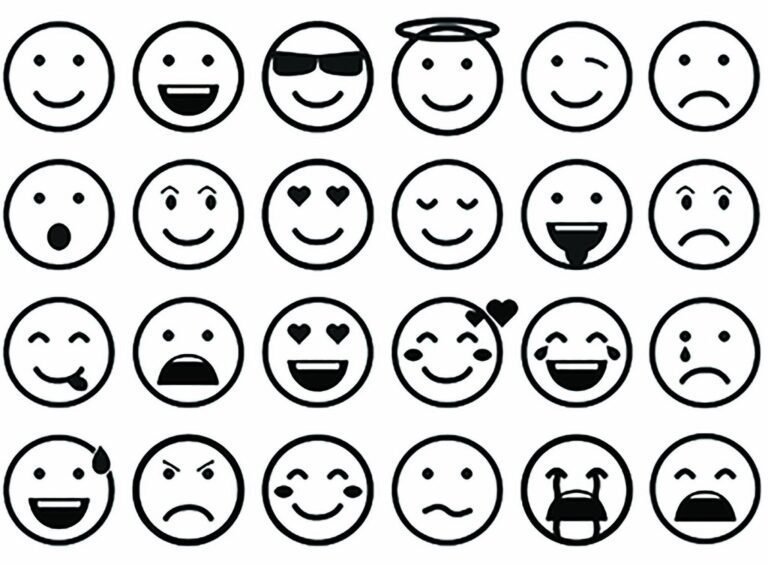 emojis noir et blanc creatifs et varies