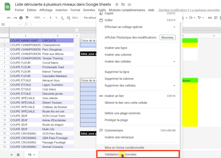 fleche entre google forms et google sheets