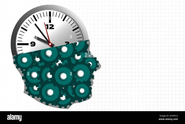 horloge avec des heures de travail stylisee