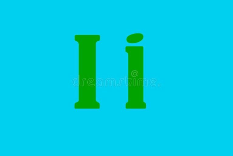 lettre i accentuee sur fond colore