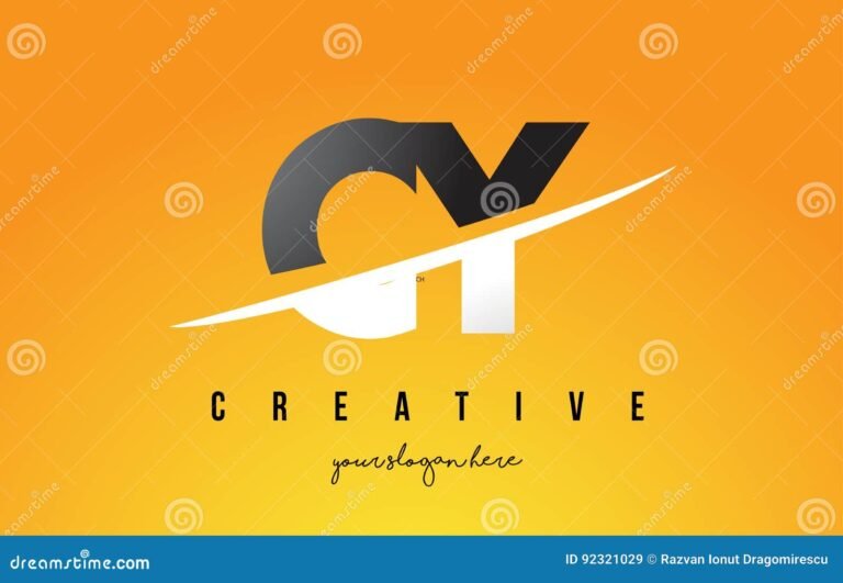 lettres c et y sur un fond colore
