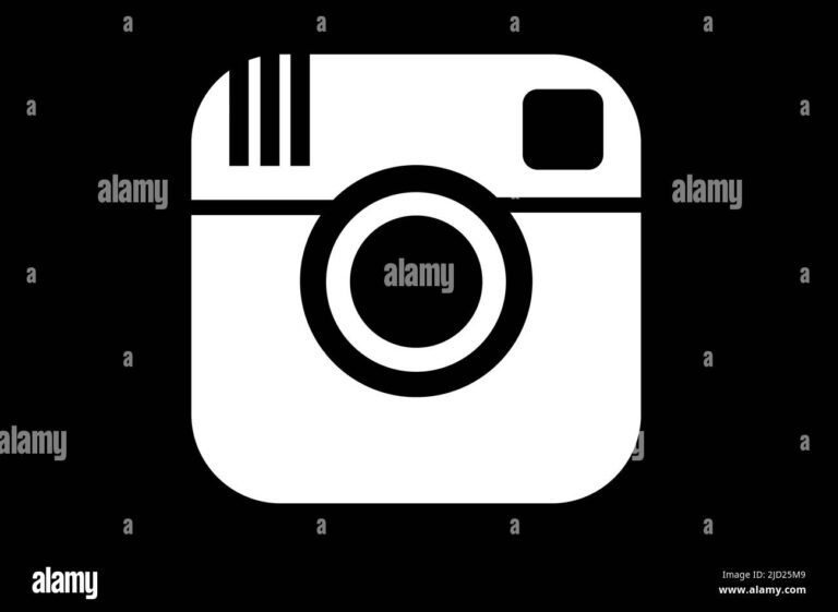 logo instagram sur fond noir minimaliste