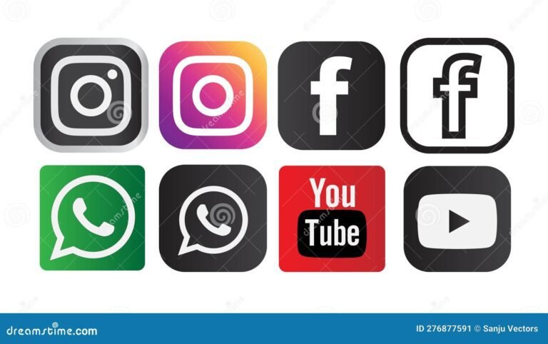 logos colores des reseaux sociaux populaires