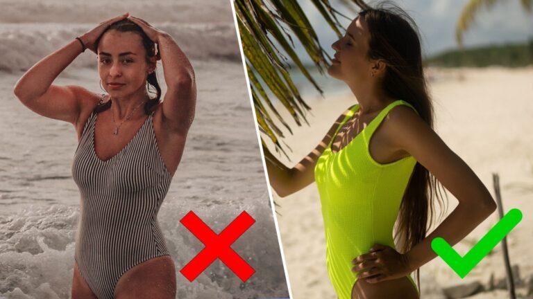 maillot de bain colore sur la plage