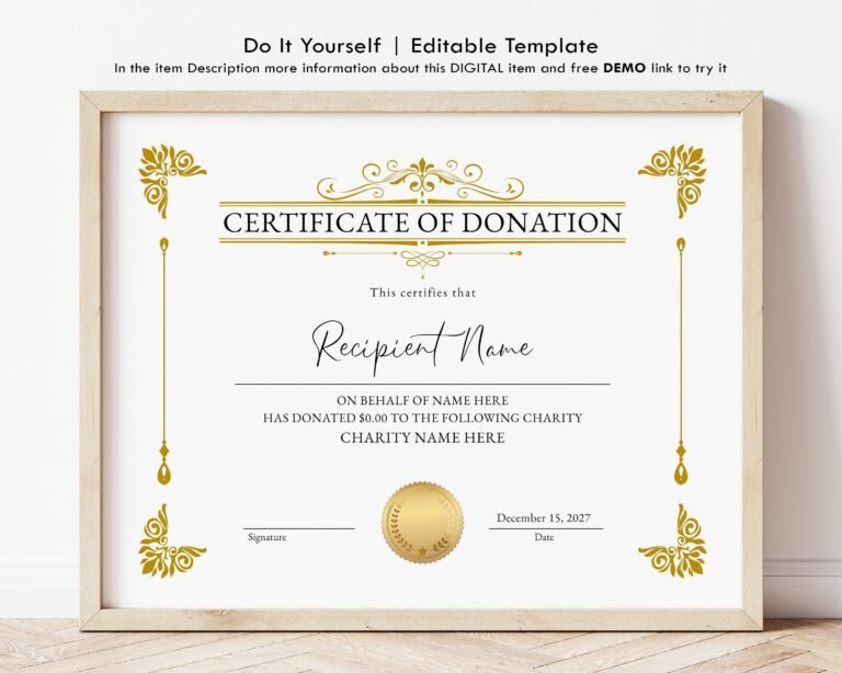 main tenant un certificat de don