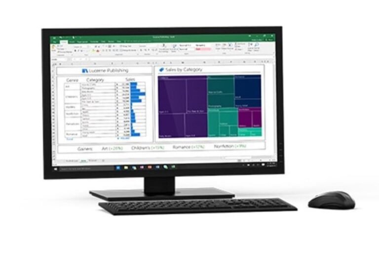 ordinateur avec un ecran excel ouvert
