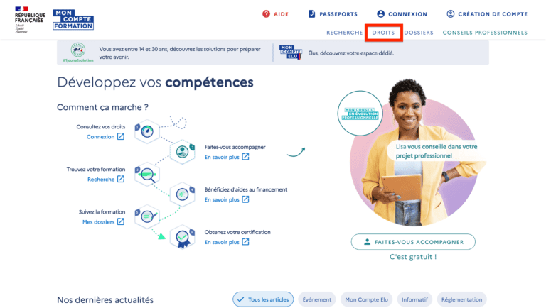personne consultant son compte cpf en ligne 1