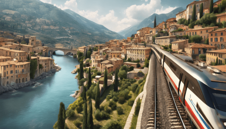 Comment voyager en Italie par le train : conseils et itinéraires 12 train traversant un paysage italien pittoresque