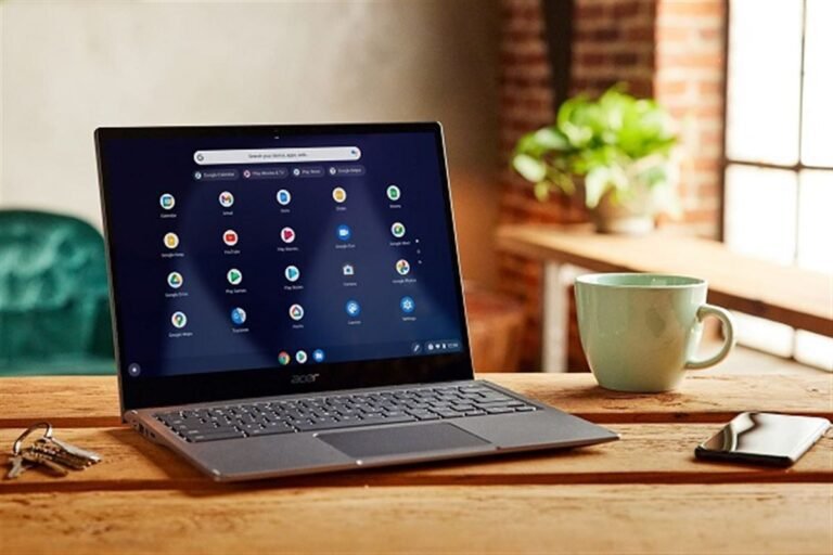 un chromebook avec excel a lecran