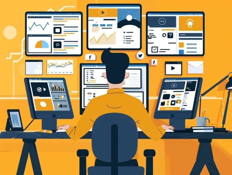 un community manager en action sur un ordinateur