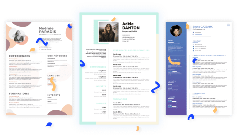un cv illustrant des choix professionnels