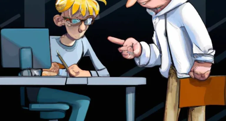 un employeur discutant avec un apprenti