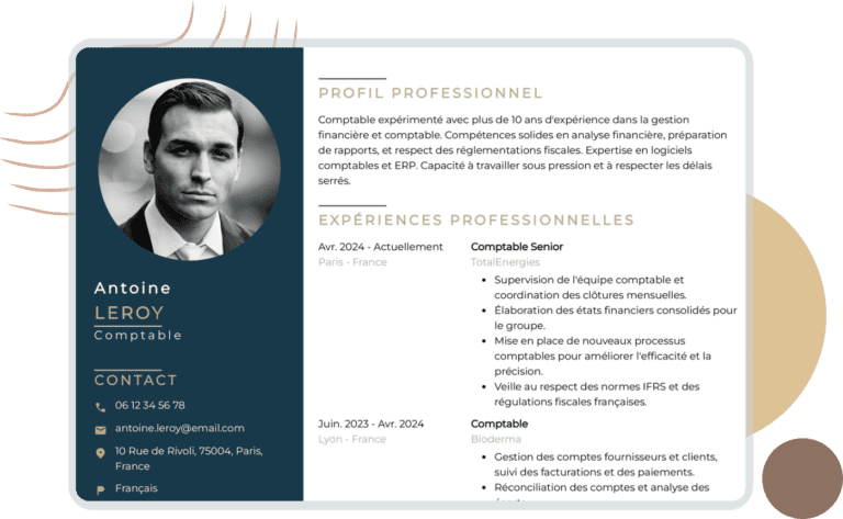 un etudiant preparant son cv