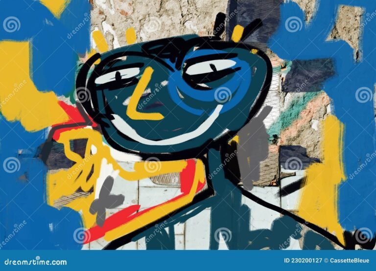 un portrait artistique de visage souriant