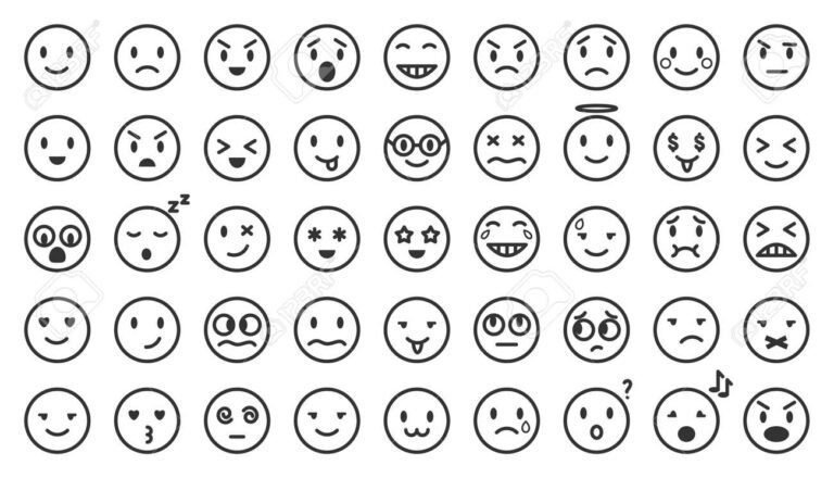 Comment obtenir des emojis noir et blanc à copier-coller facilement 21 une collection demojis en noir et blanc