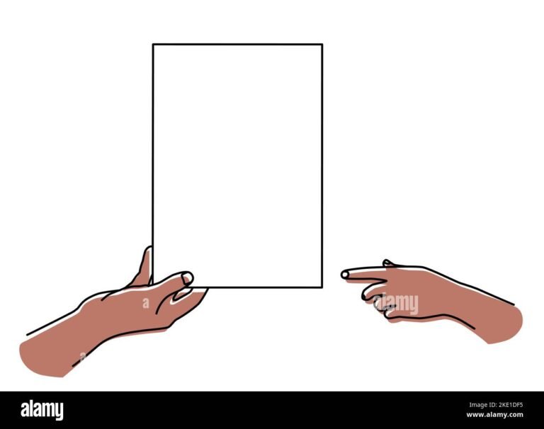 une main tendant un document