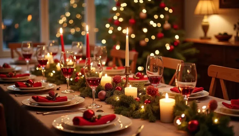 une table festive decoree pour les fetes