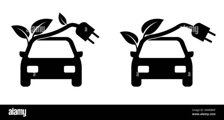 voiture electrique avec symbole deconomie denergie