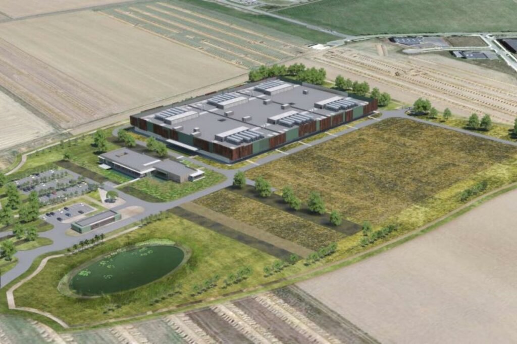 vue aerienne du data center a chartres